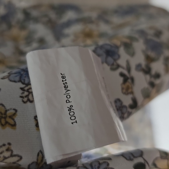 Allegra K XL ruffle neck flutter sleeve floral top - Picture 6 of 6